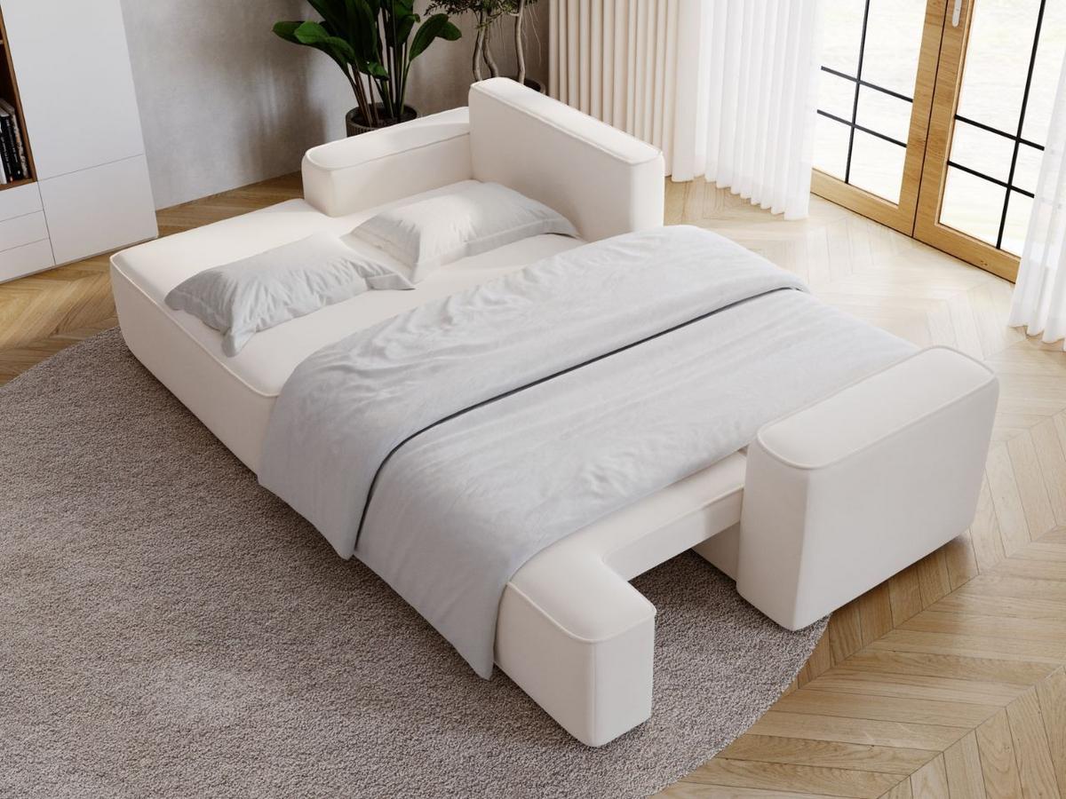 ECKSOFA California Creme Links - Creme, Holz/Textil (165/270cm) - Graingold