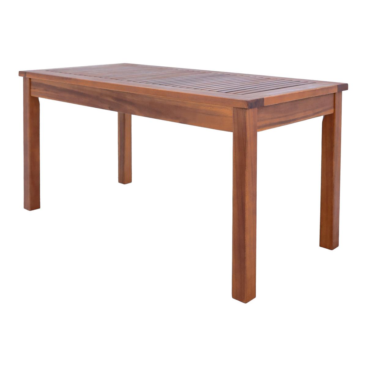 GARTENMÖBEL-SET Brissogne 4 TLG. - Beige/Akaziefarben, Holz/Textil - [en.casa]