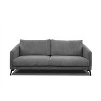 SOFA VILT 3-Sitzer, dunkelgrau - Dunkelgrau/Schwarz, Holzwerkstoff/Textil (202/89/94cm) - Wozimo