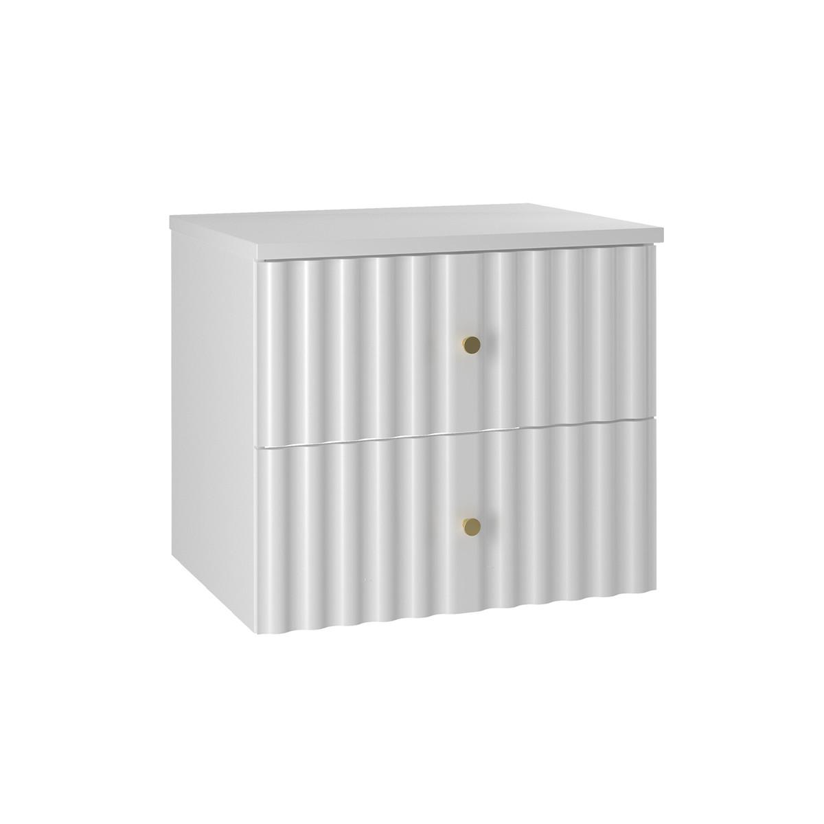 WASCHTISCHUNTERSCHRANK 60.6cm Izae Weiß - Weiß, Holzwerkstoff (60.6/52.2/46.5cm) - Petits-meubles