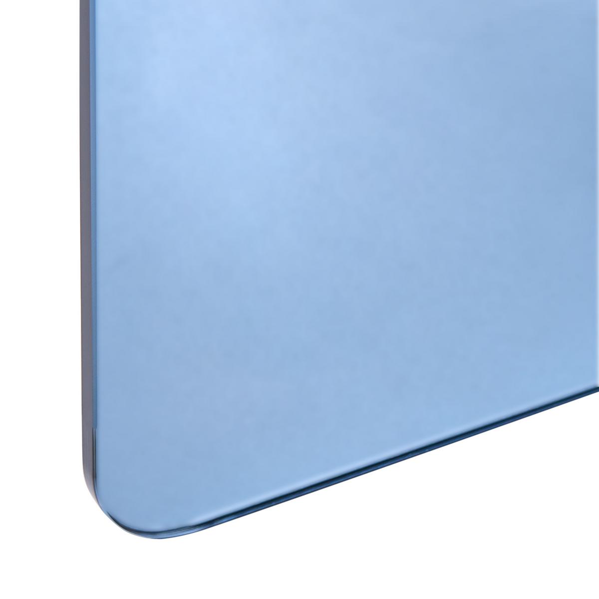 BEISTELLTISCH Sicherheitsglas Blau Amisk - Blau, Glas (50/50/46cm) - Beliani