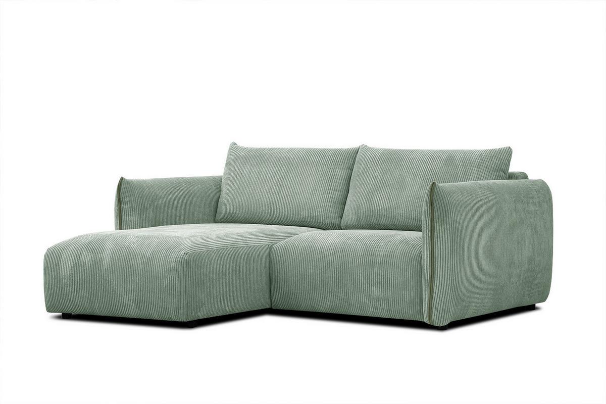 ECKSOFA TAUER 3-Sitzer, mintgrün - Schwarz/Mintgrün, Holzwerkstoff/Kunststoff (173/206cm) - Wozimo