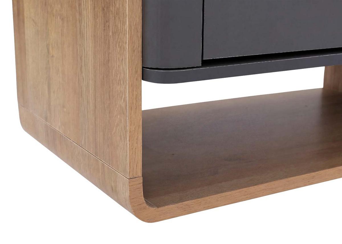 HIGHBOARD Dunkelgrau - Dunkelgrau, Holz (80/155/41cm) - MCW