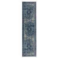 TEPPICH COQUET, im Vintage-Stil, Blau, 60 x 230 cm - Blau, Textil (60/230cm) - KADIMA DESIGN