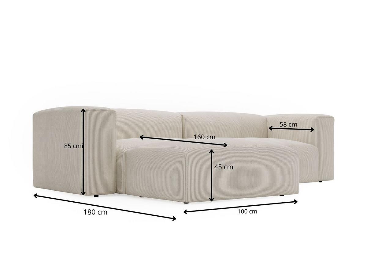 ECKSOFA Landi Schwarz Links - Schwarz, Kunststoff/Textil (180/240cm) - Graingold