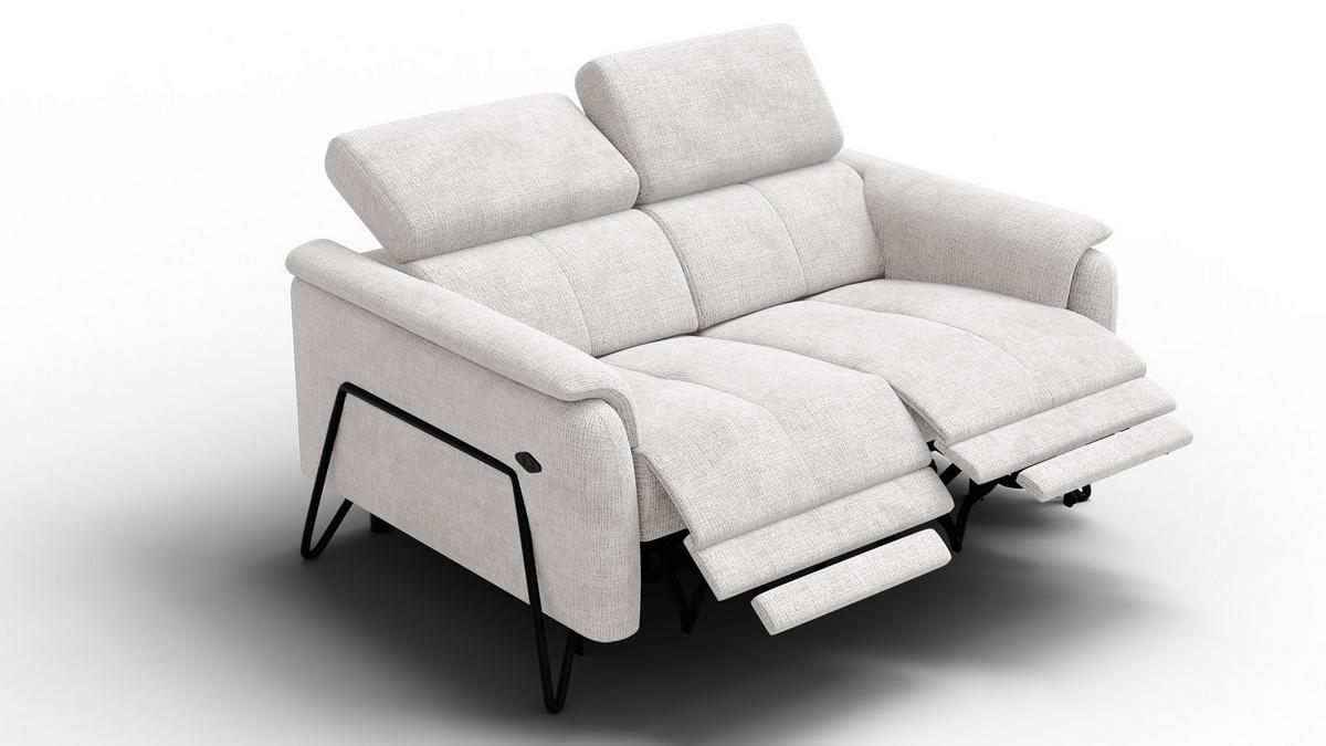 RELAXSOFA RODEN 2-Sitzer, creme - Creme, Holz/Textil (152/82/103cm) - Wozimo