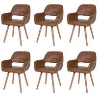 ESSZIMMERSTUHL Braun 6er-Set - Braun, Textil (56/78/57cm) - MCW
