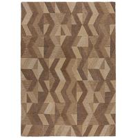 WOLLTEPPICH ESK, geometrisch, Braun, 120 x 170 cm - Braun, Textil (120/170cm) - KADIMA DESIGN