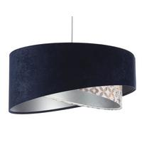HÄNGELEUCHTE Blau 50/23 cm - Beige, Kunststoff (50/1.3/23cm) - ONZENO