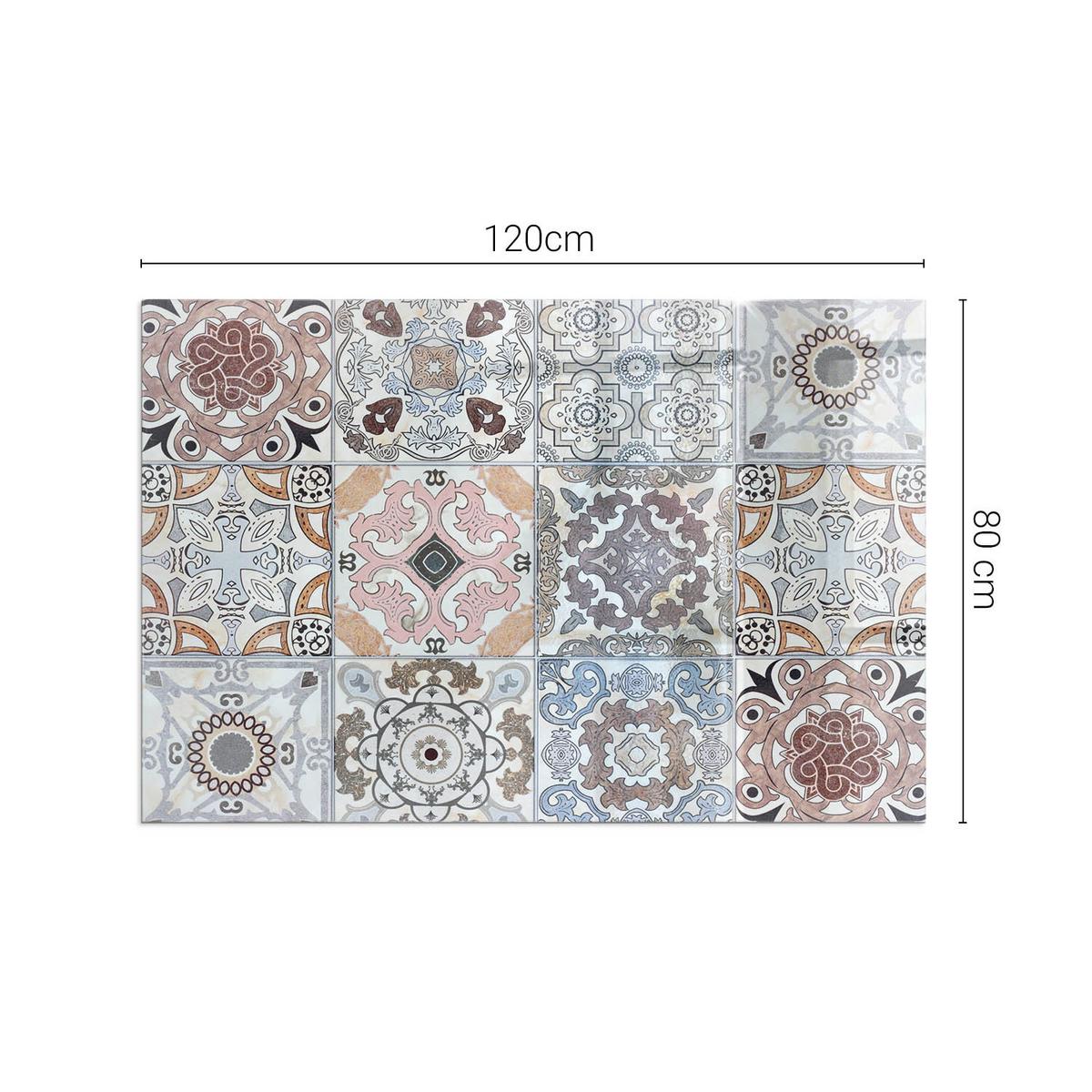 GLASPLATTE für Kamin 120x80 cm - Grau, Glas (120/80/0.4cm) - TULUP
