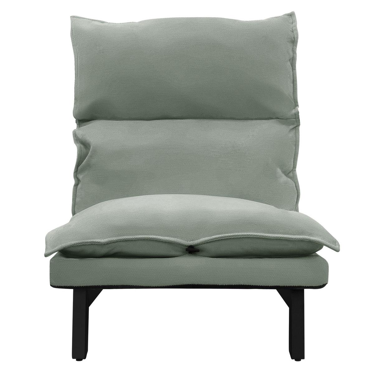 BODENSTUHL Grau-Grün - Schwarz/Hellgrün, Textil/Metall (59/73.5/96cm) - ML-DESIGN