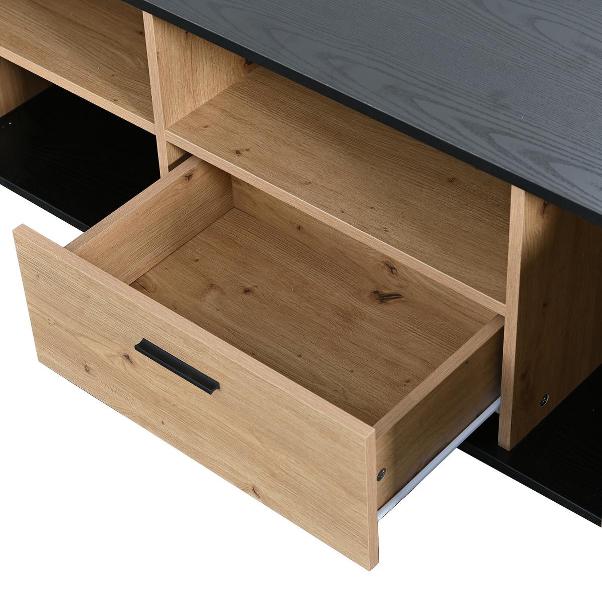 TV-SCHRANK Braun 180/40/45 cm - Braun, Glas/Holzwerkstoff (40/45/180cm) - Urban Meuble