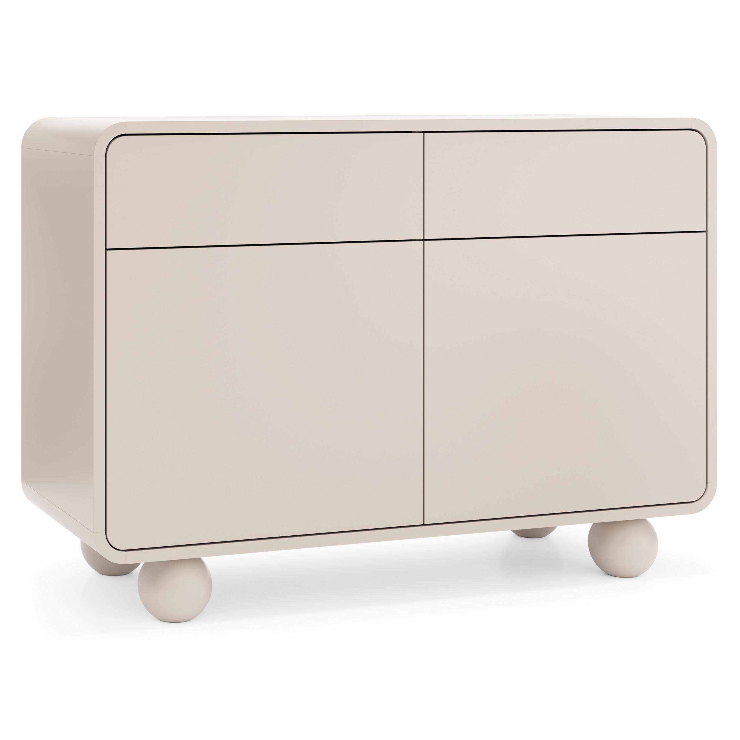 SIDEBOARD TONDO 108/75/39cm mit 2 Schubladen 2 Türen Kaschmir - Kaschmir, Holzwerkstoff (108/75/39cm) - MASSENO