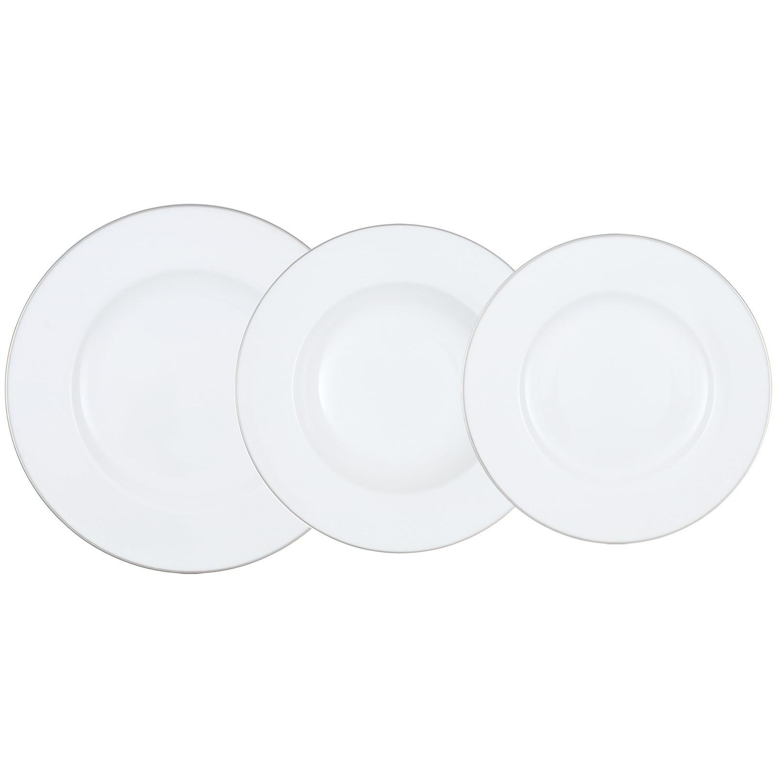 TELLERSET Anmut Platinum No.1 weiß 3-tlg. - Weiß, Keramik (2/2/2cm) - Villeroy & Boch