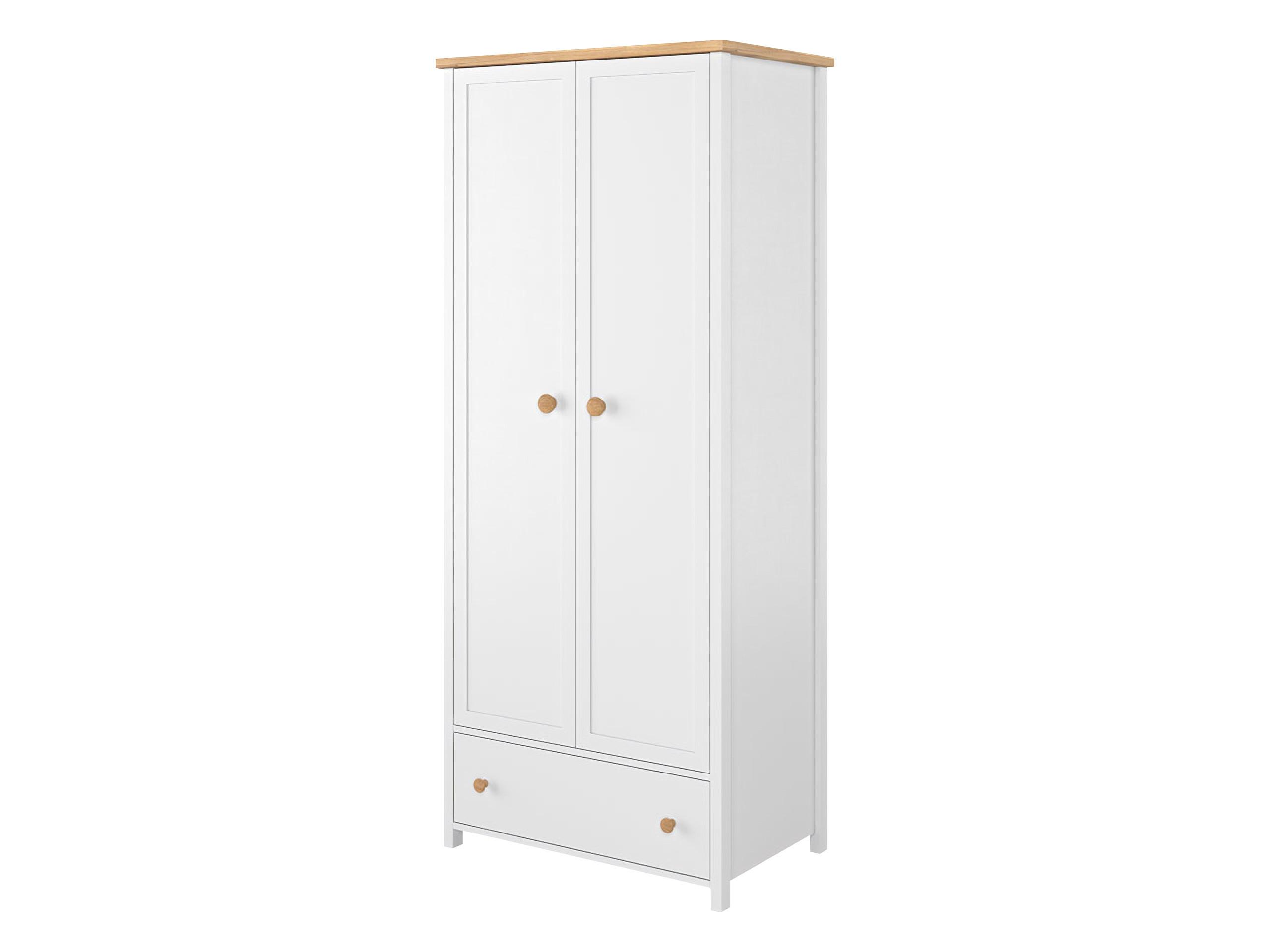 DREHTÜRENSCHRANK Story 2D1S SO01 - Eichefarben/Weiß, Holzwerkstoff/Kunststoff (85/187/52cm) - MIRJAN24