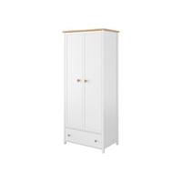 DREHTÜRENSCHRANK Story 2D1S SO01 - Eichefarben/Weiß, Holzwerkstoff/Kunststoff (85/187/52cm) - MIRJAN24