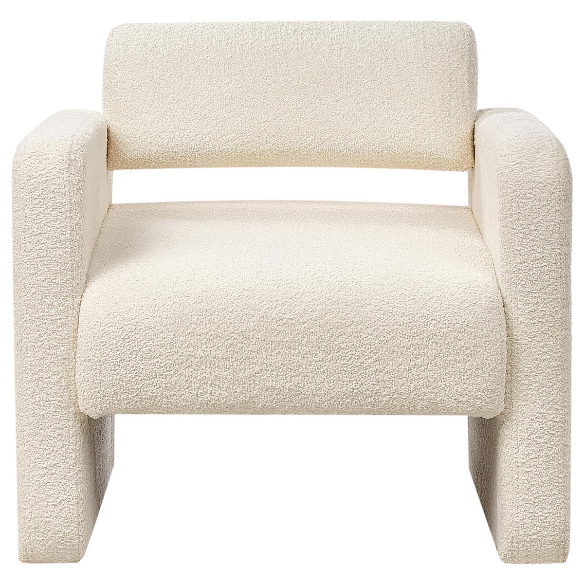 SESSEL Cremeweiß Hallsberg - Weiß, Textil (80/76/80cm) - Beliani