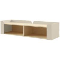 WANDREGAL Sorella mit 2 offenen Regalböden, 130 cm, Macadamia + Eiche Mavelie - Eichefarben/Beige, Holzwerkstoff (130/33/27cm) - Beautysofa