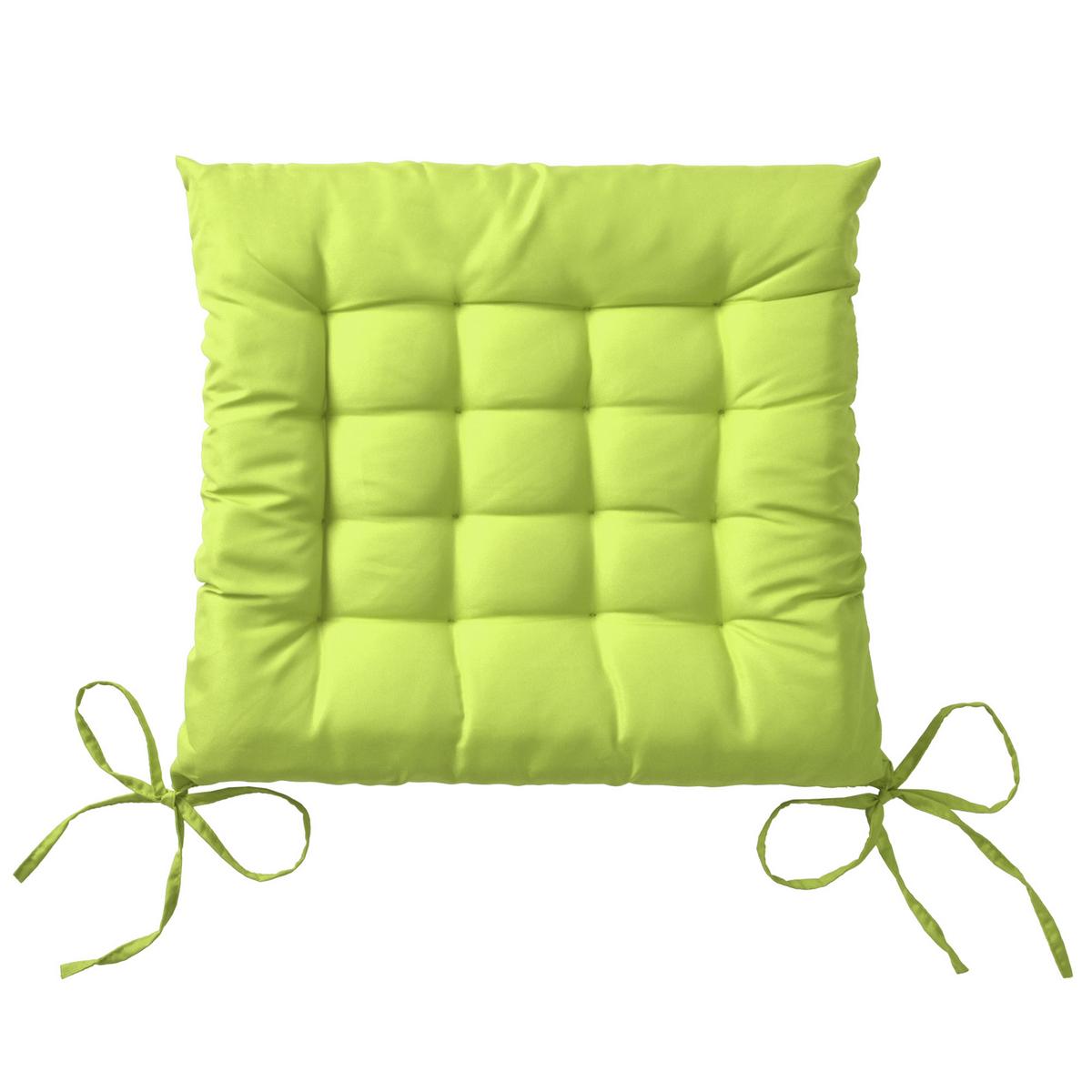 STUHLKISSEN Lea 40/40/5 cm Apfelgrün 4tlg - Hellgrün, Textil (40/40cm) - Beautissu 