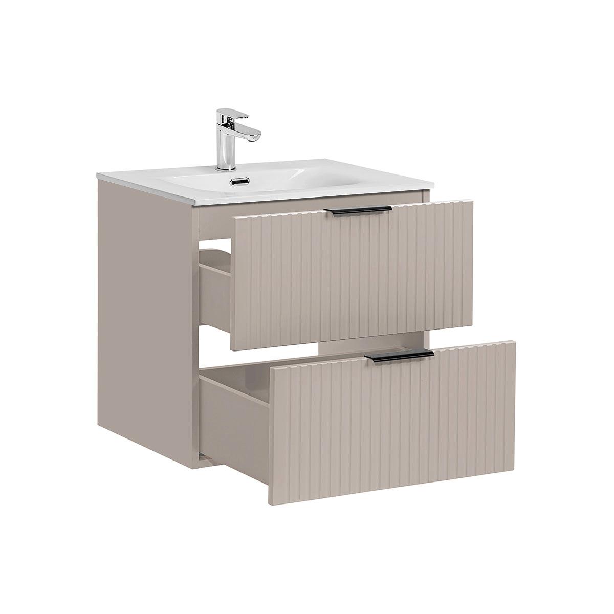 WASCHTISCH 60.2cm Adriel Kaschmir - Beige, Holzwerkstoff (60.2/57/46cm) - Petits-meubles