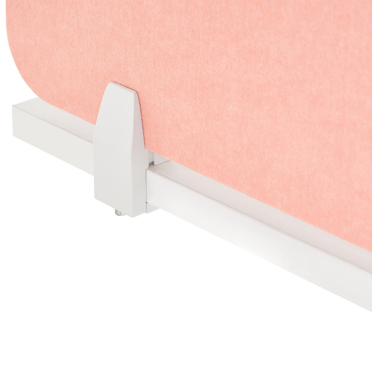 SCHREIBTISCHTRENNWAND 72/50 cm Pfirsichrosa Split - Pink, Textil (72/50/1cm) - Beliani
