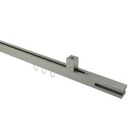 GARDINENSTANGE INNENLAUF Quadline Diapo 160 cm, 1-läufig, 20x20 mm Satin-Silber - Silberfarben, Metall (160cm) - INTERDECO