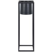 PFLANZENSTÄNDER Metall schwarz 50 cm Idra - Schwarz, Metall (50cm) - Beliani