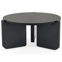 COUCHTISCH KALI schwarz - Schwarz, Holzwerkstoff (80/80/40cm) - IDIMEX