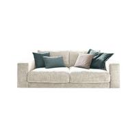 SOFA 2-SITZER MADELINE Cremeweiß Cord - Creme/Schwarz, Kunststoff/Textil (230/85/127cm) - KAWOLA