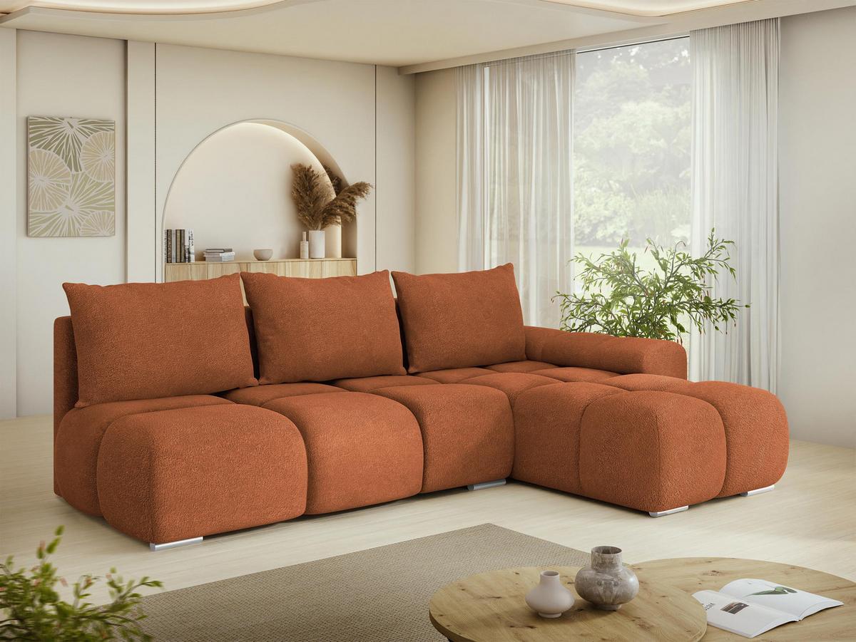 ECKSOFA Bestii, Seite: Rechts - Schwarz/Bronzefarben, Holz/Kunststoff (270/183cm) - MIRJAN24