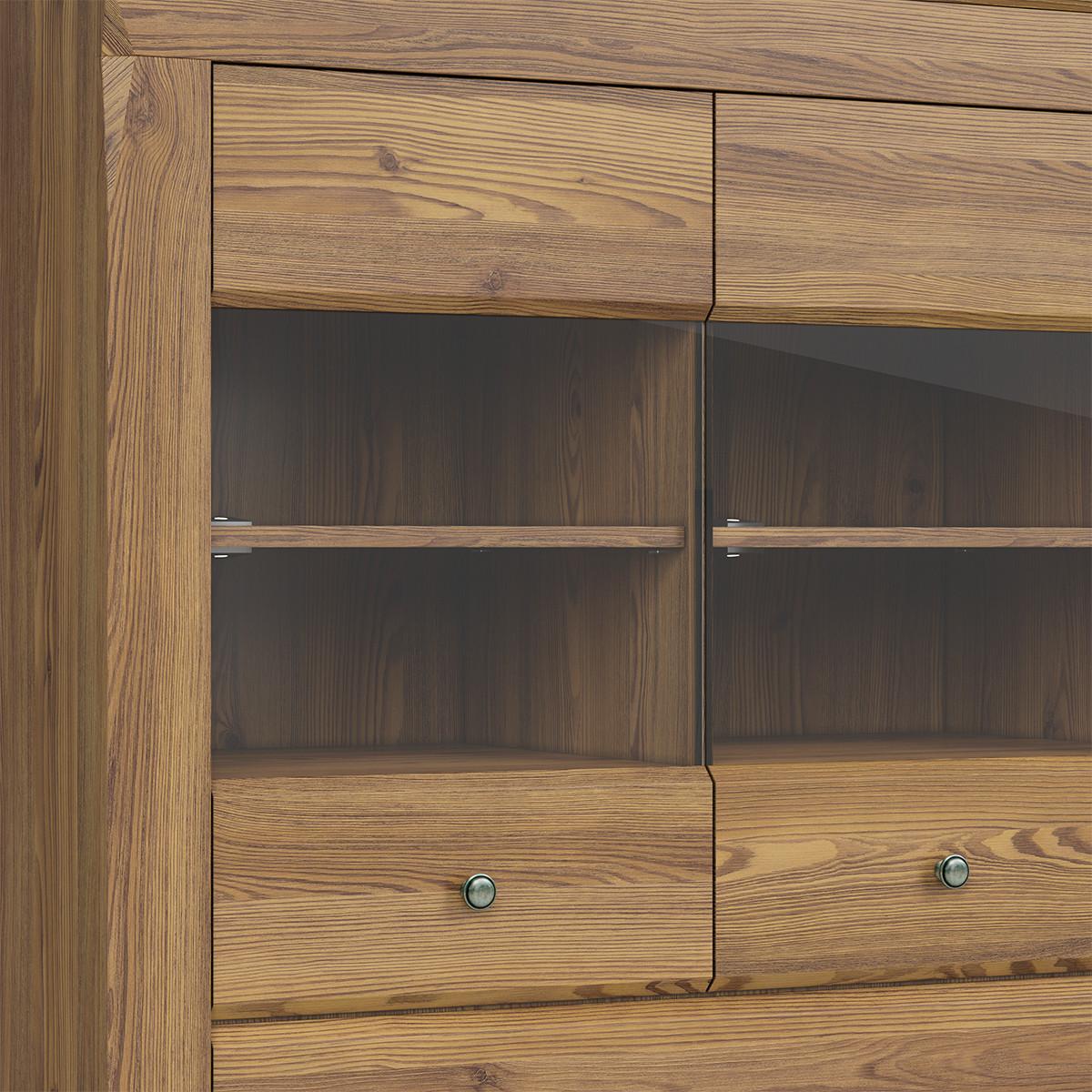 GESCHIRRSCHRANK Raya Holz - Braun, Holzwerkstoff (102/150/47cm) - Petits-meubles