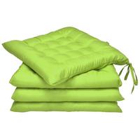 STUHLKISSEN Lea 40/40/5 cm Apfelgrün 4tlg - Hellgrün, Textil (40/40cm) - Beautissu 