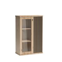 VITRINE ALMERIA 131,9 / 86,4 cm in Eiche Artisan - Eiche Artisan, Holzwerkstoff (86.4/131.9/40.6cm) - MASSENO
