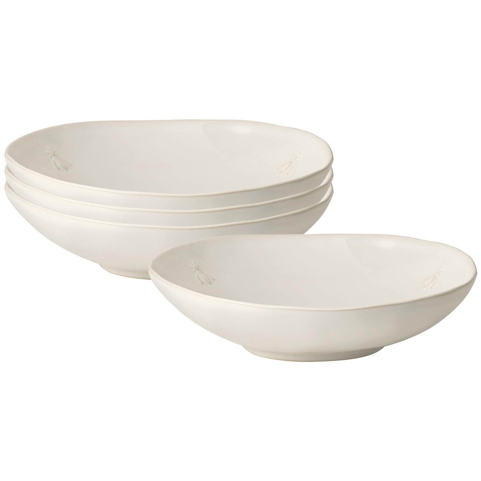 PASTATELLER Biene natur ø 23 cm 4er Set - Naturfarben, Keramik (23cm) - La Rochère