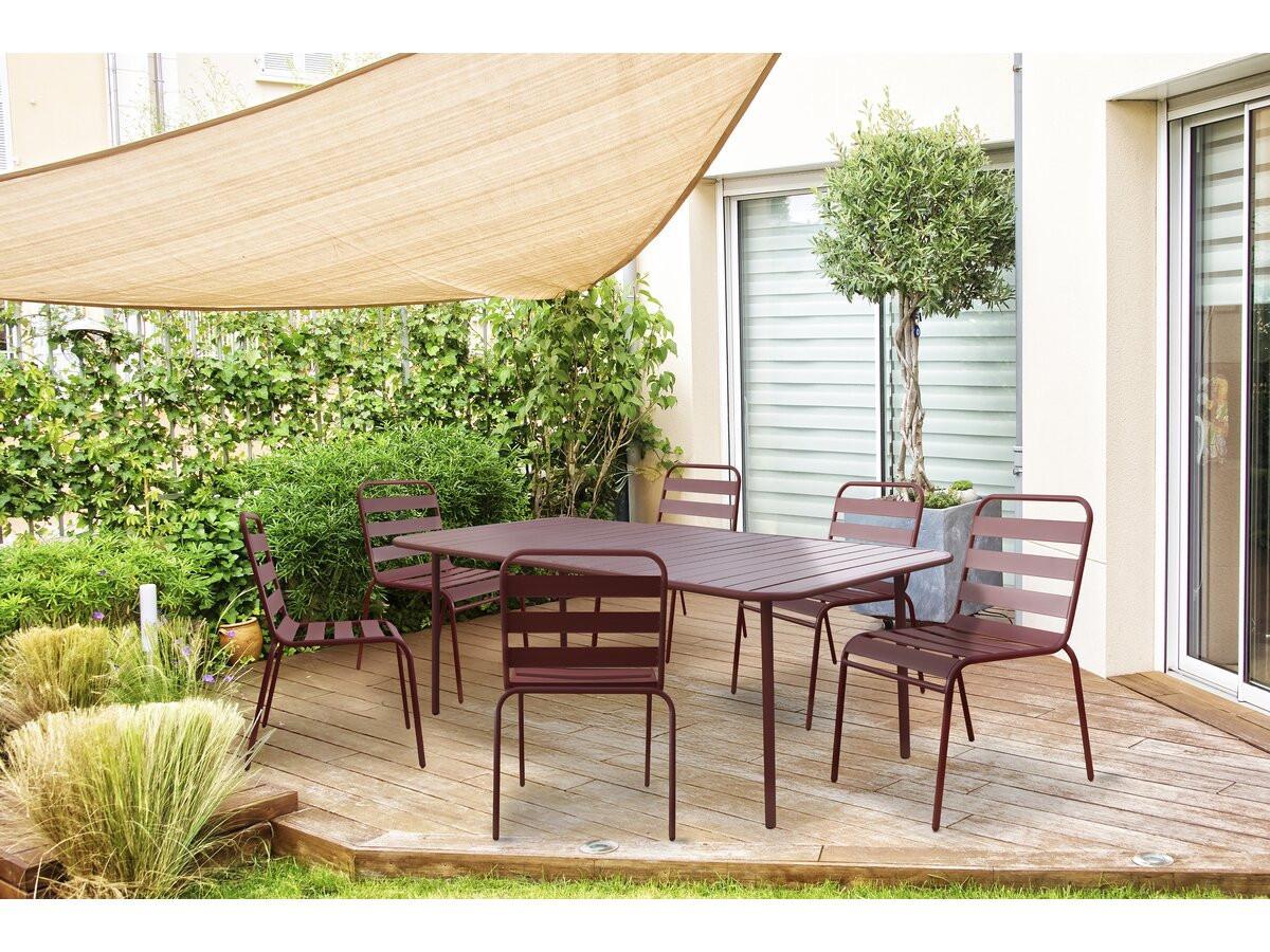 GARTENTISCH bilbao Terrakotta - Rot, Metall (180/90/71cm) - Habitat Garten