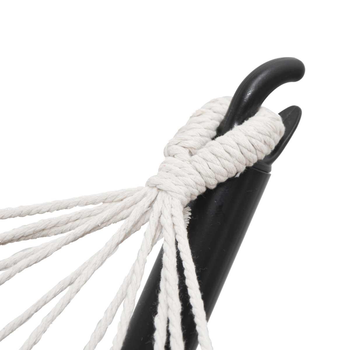 DOPPEL-HÄNGEMATTE mit Gestell bis 120kg, 200/120cm, Beige - Beige, Metall (100/90/300cm) - Amanka
