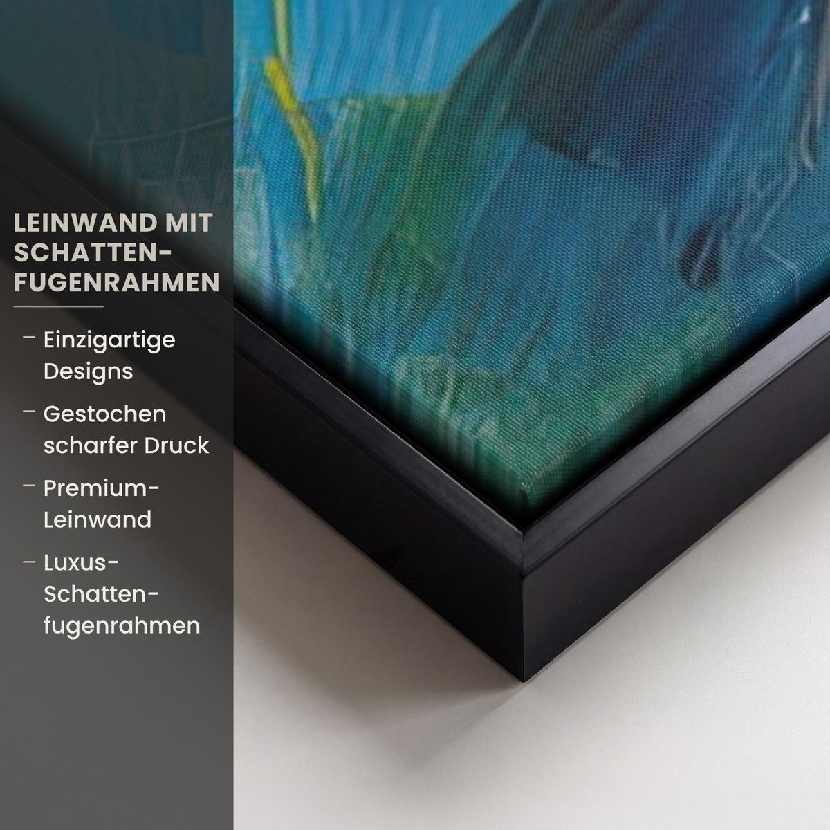 LEINWAND Bilder mit Rahmen - Ölgemälde - Kunst - Abstrakt - Farbenfroh - 90x90 - Altrosa, Textil (90/90cm) - MuchoWow