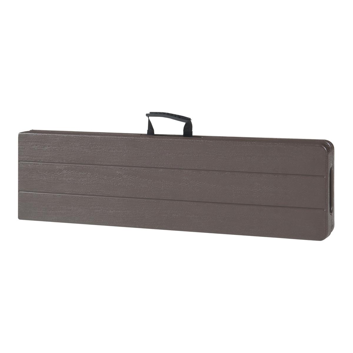 KLAPPBANK Lillestrøm - Dunkelbraun, Kunststoff/Metall (180/43/25cm) - [en.casa]