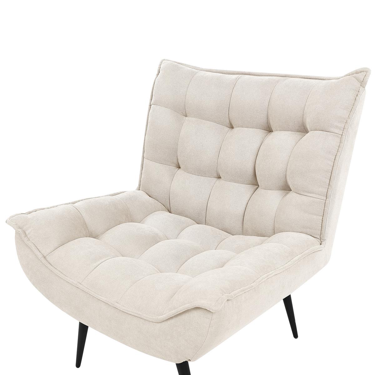 SESSEL Polsterbezug Beige Alvesta - Beige, Textil (73/92/79cm) - Beliani