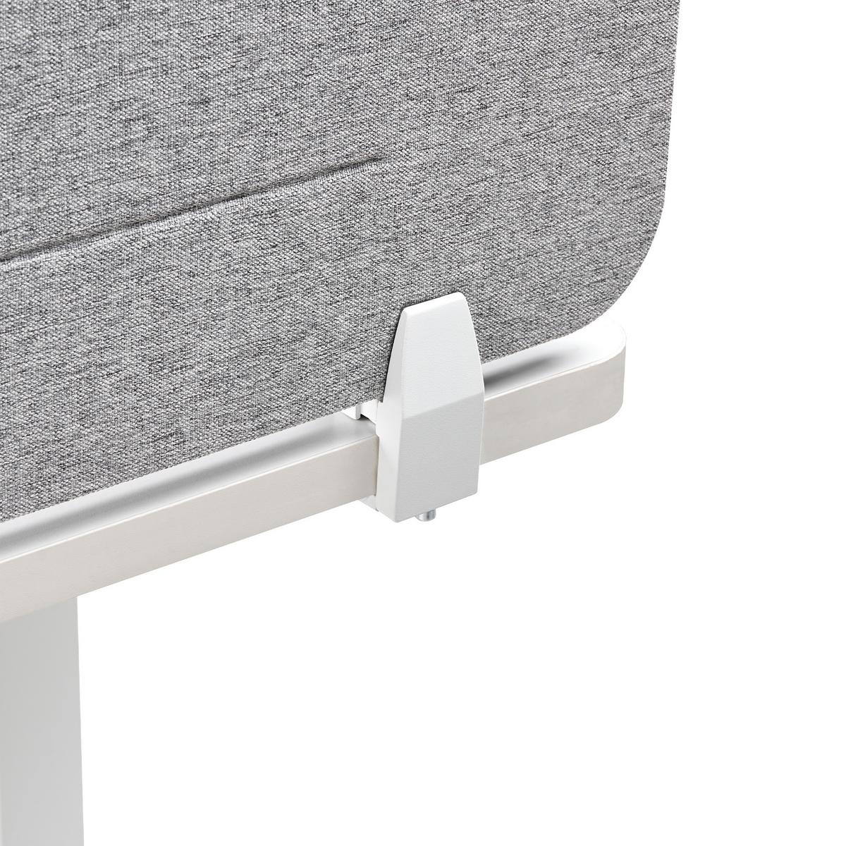 SCHREIBTISCHTRENNWAND 120/40 cm Hellgrau Ziggy - Hellgrau, Textil (120/40/2cm) - Beliani