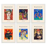 POSTER Set Mit 6 Illustrationen Von Henri Matisse Porträts A3 Weißer Rahmen - Weiß, Papier (29/3cm) - Nacnic