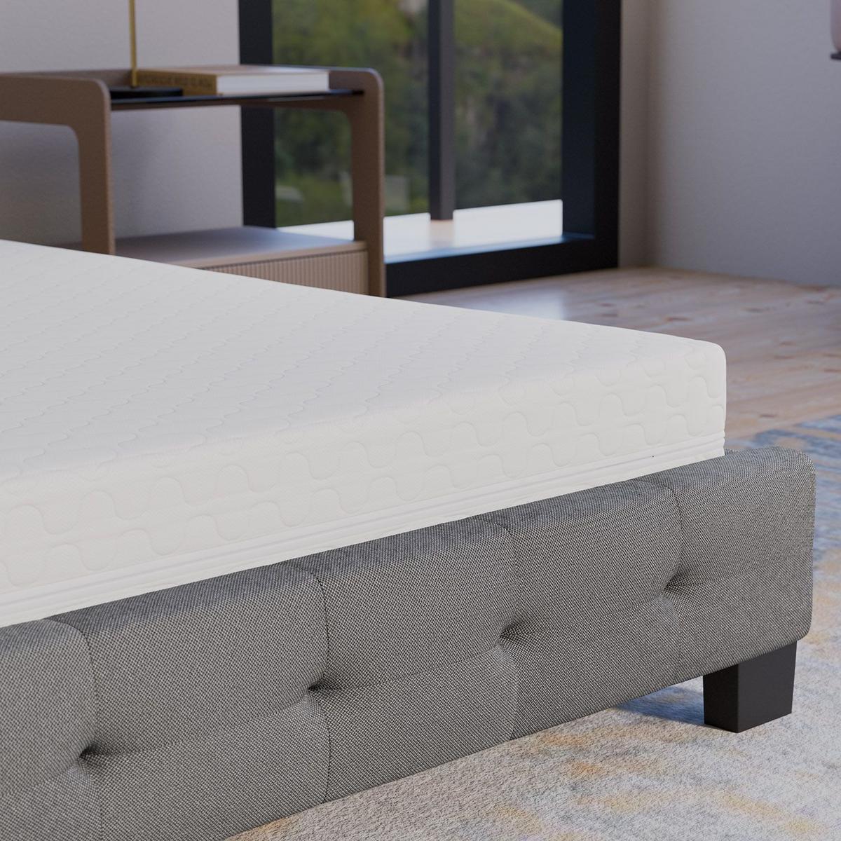 KALTSCHAUMMATRATZE 90x160 cm - Weiß, Textil (90/200cm) - Juskys