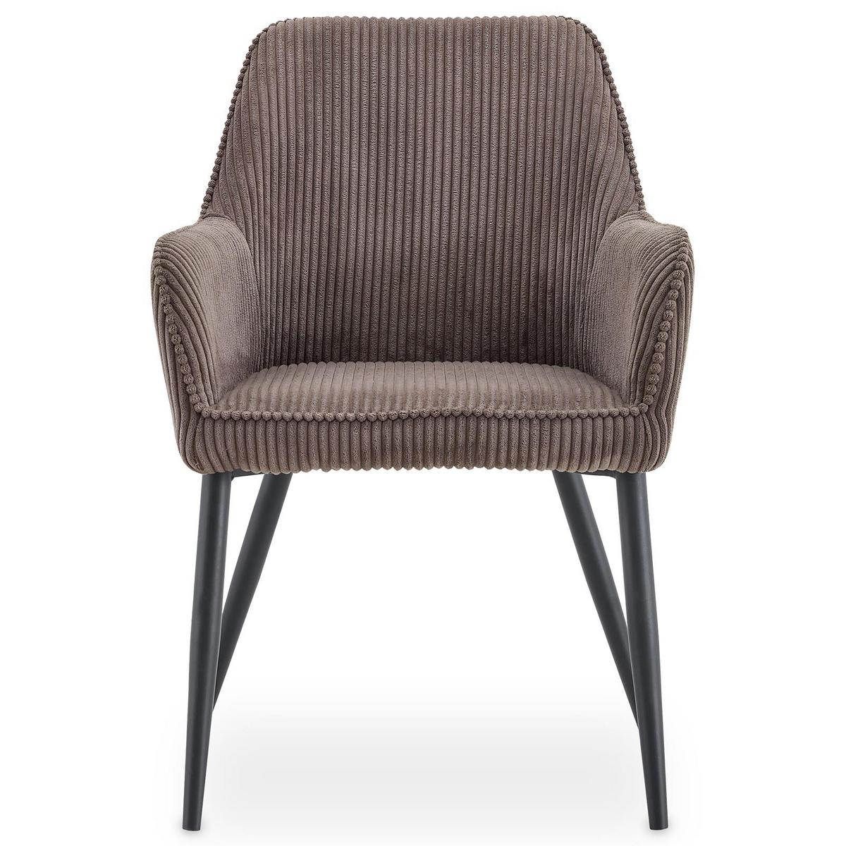 ESSZIMMERSTÜHLE VERONA 2er-Set taupe - Taupe, Textil (59/85/63cm) - IDIMEX