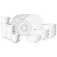 FRÜHSTÜCKS-SET Skagen weiß 24-tlg. - Weiß, Keramik (2/2/2cm) - Ritzenhoff Breker