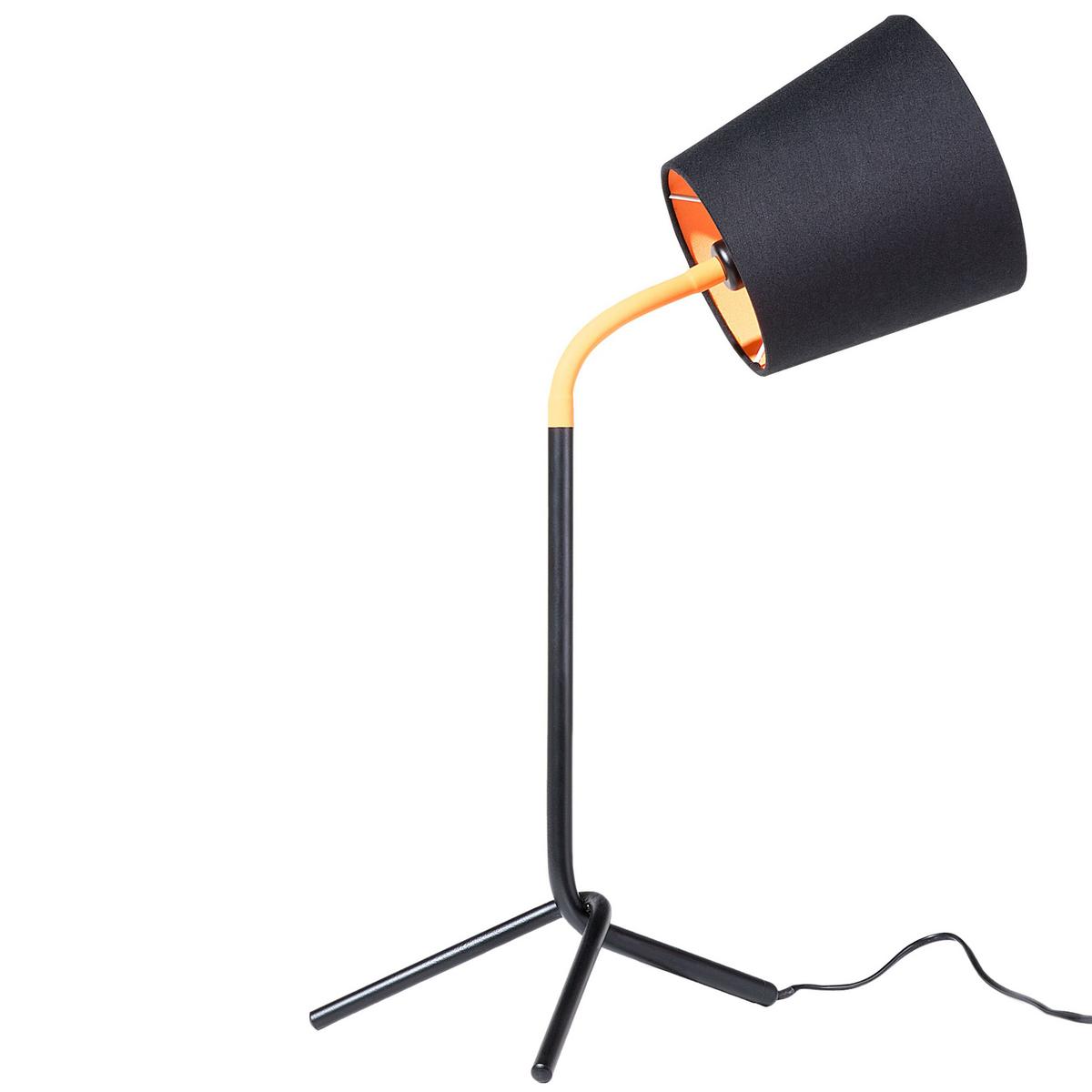 SCHREIBTISCHLAMPE Mooki 28/23/42 cm - Schwarz, Metall (28/23/42cm) - Beliani