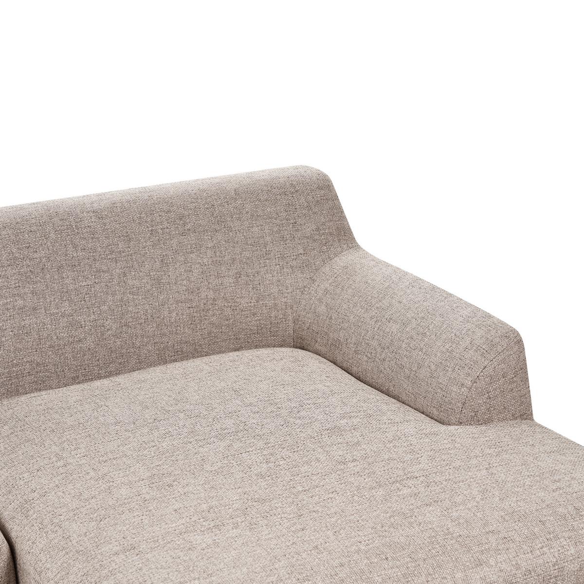 ECKSOFA 3-Sitzer Stoff Hellbraun linksseitig Sosjo - Hellbraun, Textil (251/132cm) - Beliani