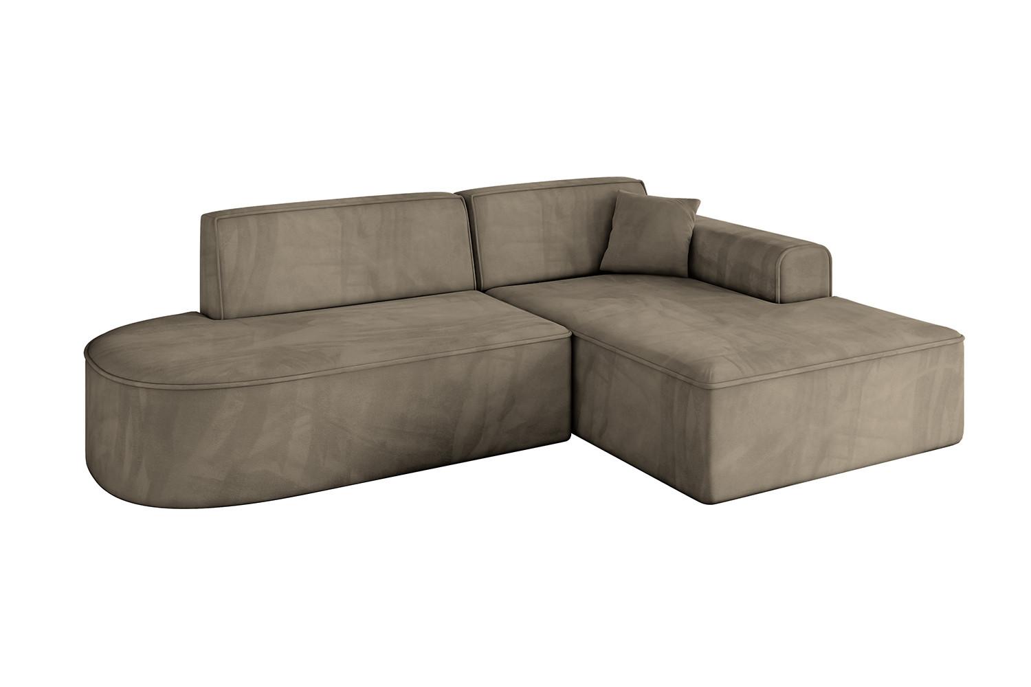 ECKSOFA Ottomane Rechts IREA-L1-v3 - 234x171x79 cm Braun - Braun, Holzwerkstoff/Textil (171/234cm) - ALTDECOR