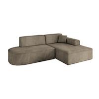 ECKSOFA Ottomane Rechts IREA-L1-v3 - 234x171x79 cm Braun - Braun, Holzwerkstoff/Textil (171/234cm) - ALTDECOR
