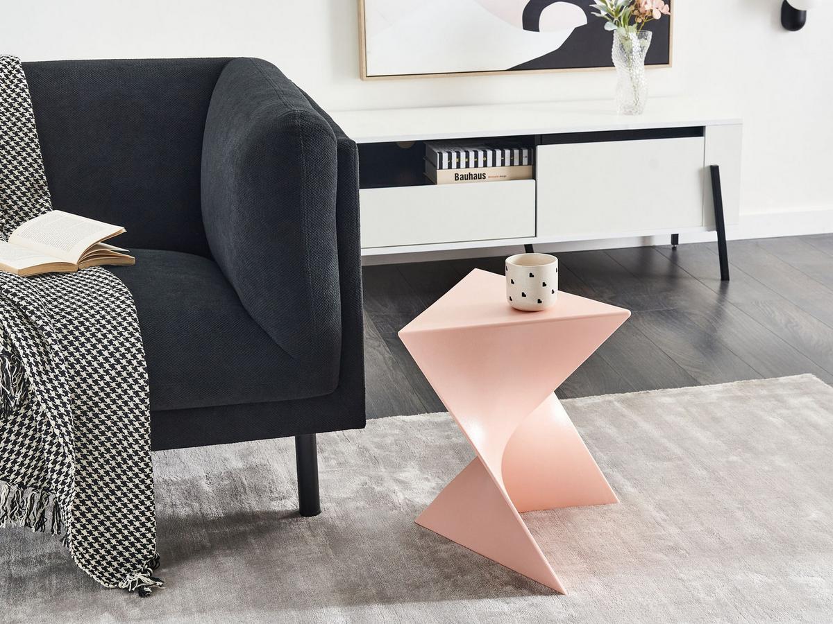 BEISTELLTISCH Pastellrosa Pecos - Pink, Kunststoff (40/40/44cm) - Beliani