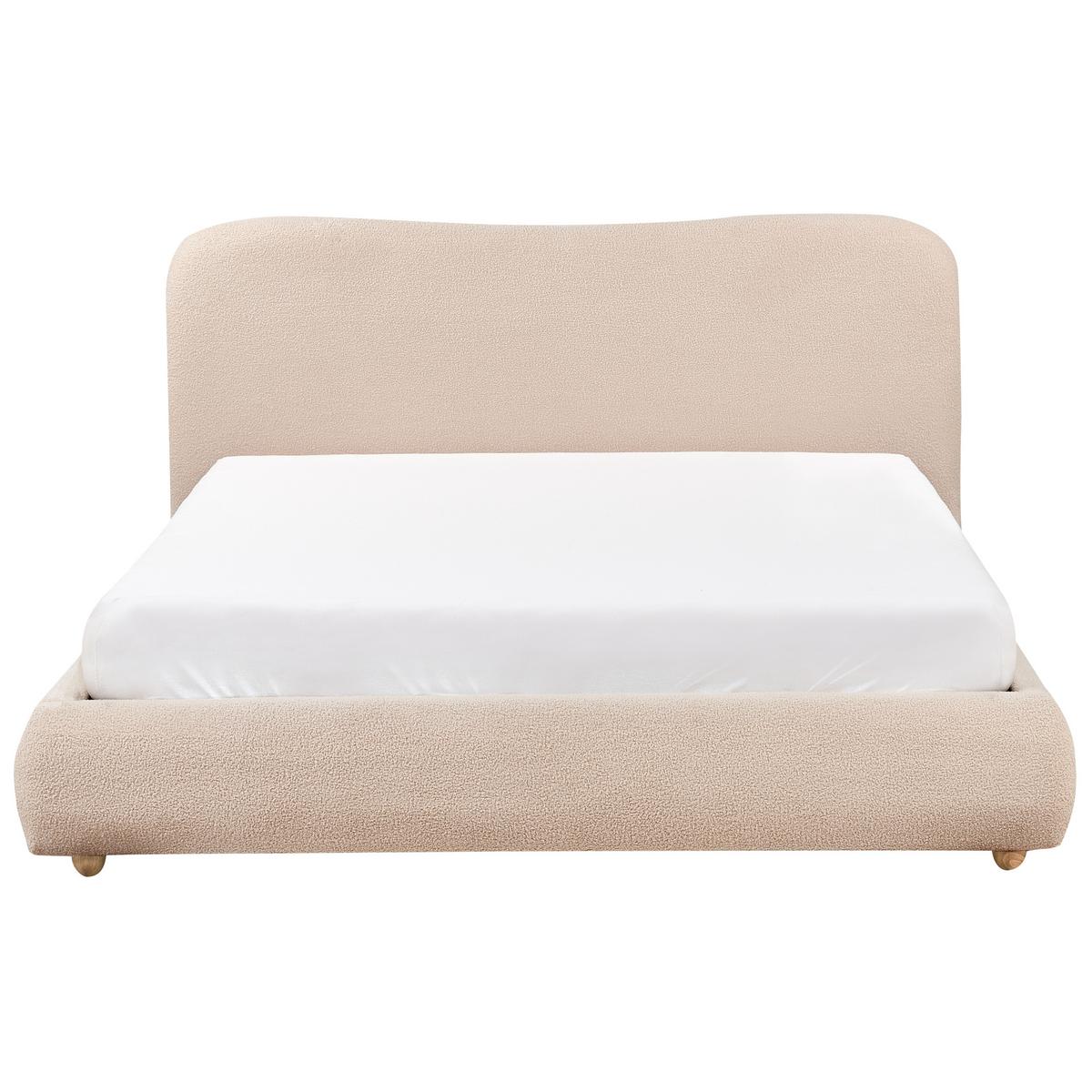BETT mit Stauraum 160x200 cm Beige Blagnac - Beige, Textil (160/200cm) - Beliani